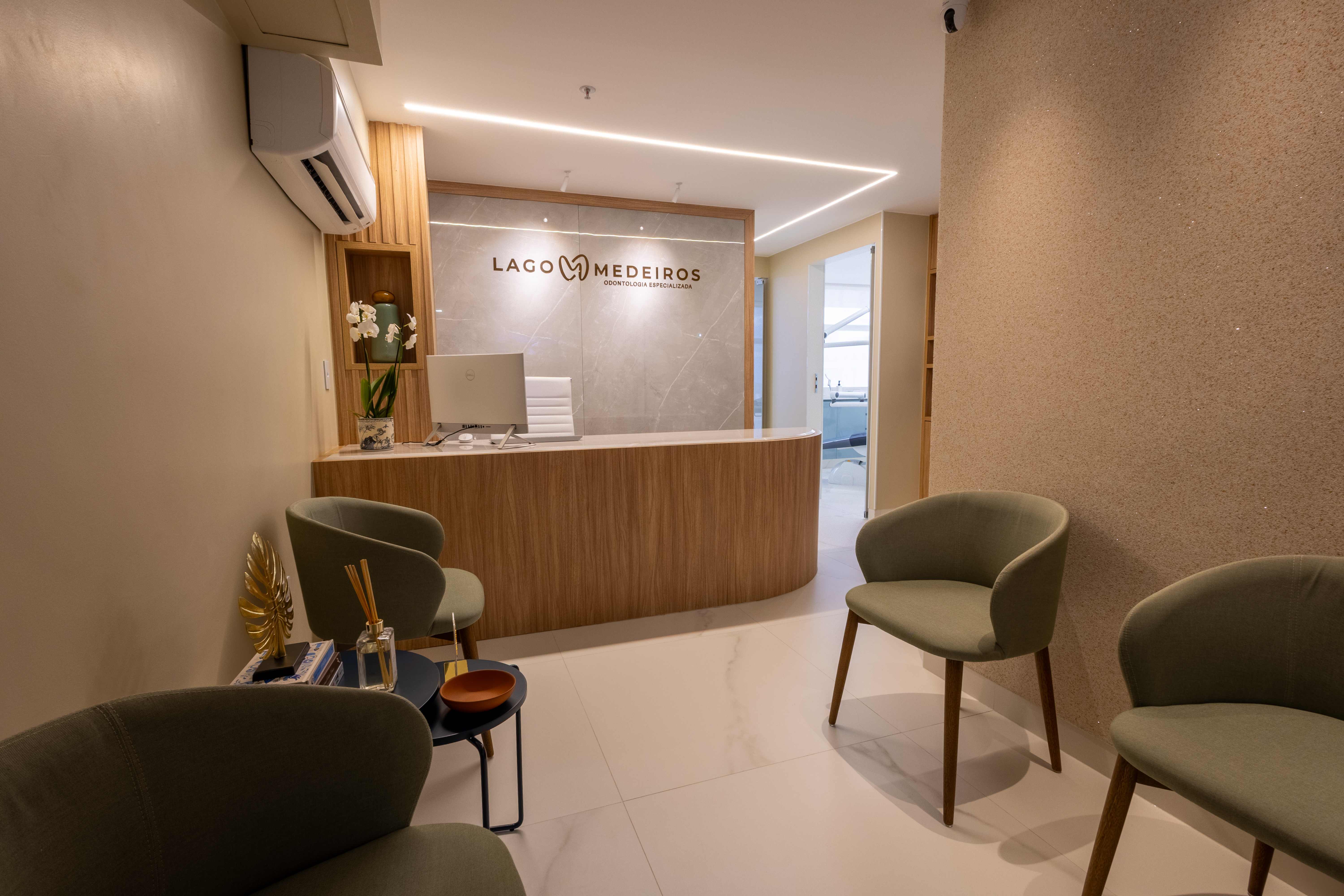 Recepção da Clínica Lago Medeiros
